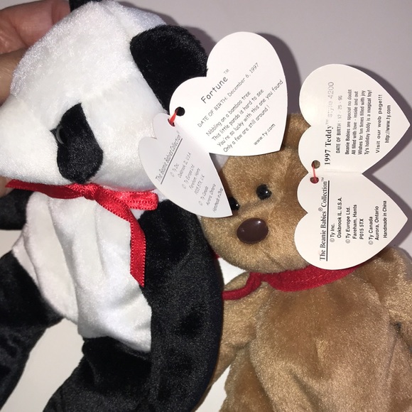 Set of 4 Beanie Baby Bears - Picture 5 of 8
